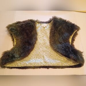 VTG RUTH FAUX FUR VEST Sz‎ 10 WOMEN  MODA ACRYLIC VEST